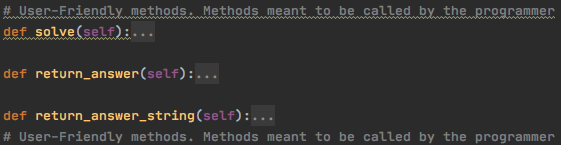 A picture of the user friendly methods or in otherwords the only methods a user needs to use.